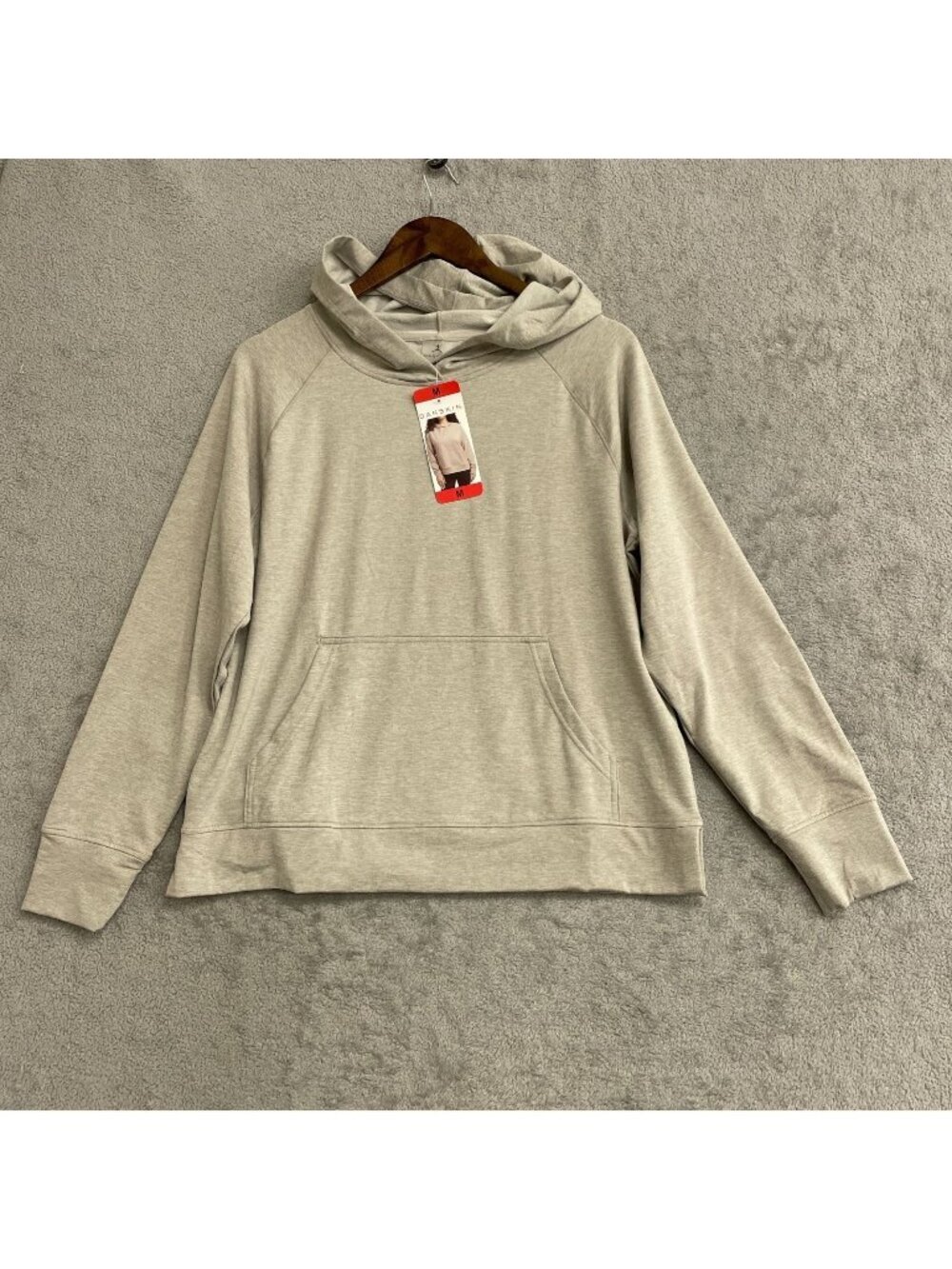 NWT Danskin Women's M Sweatshirt Hoodie Tan F1103